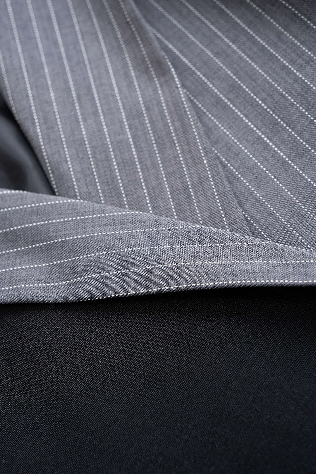 Stripes Print Patchwork Tie-Up Asymmetrical Coat sold by Micas product image thumbnail 4