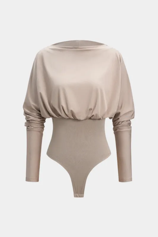 Boat Neck Gigot Long Sleeve Bodysuit sold by Micas