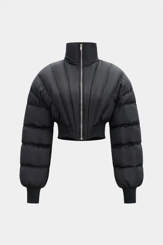 Stand Collar Zipper Long Sleeve Puffer sold by Micas