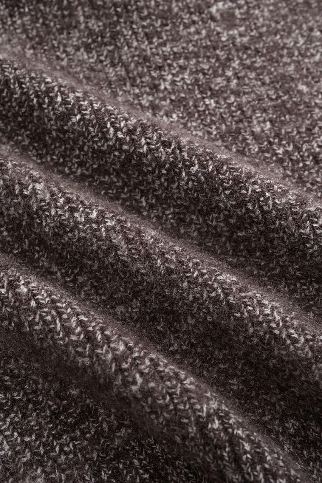 Knit Patchwork Zipper Collar Cardigan sold by Micas product image thumbnail 5