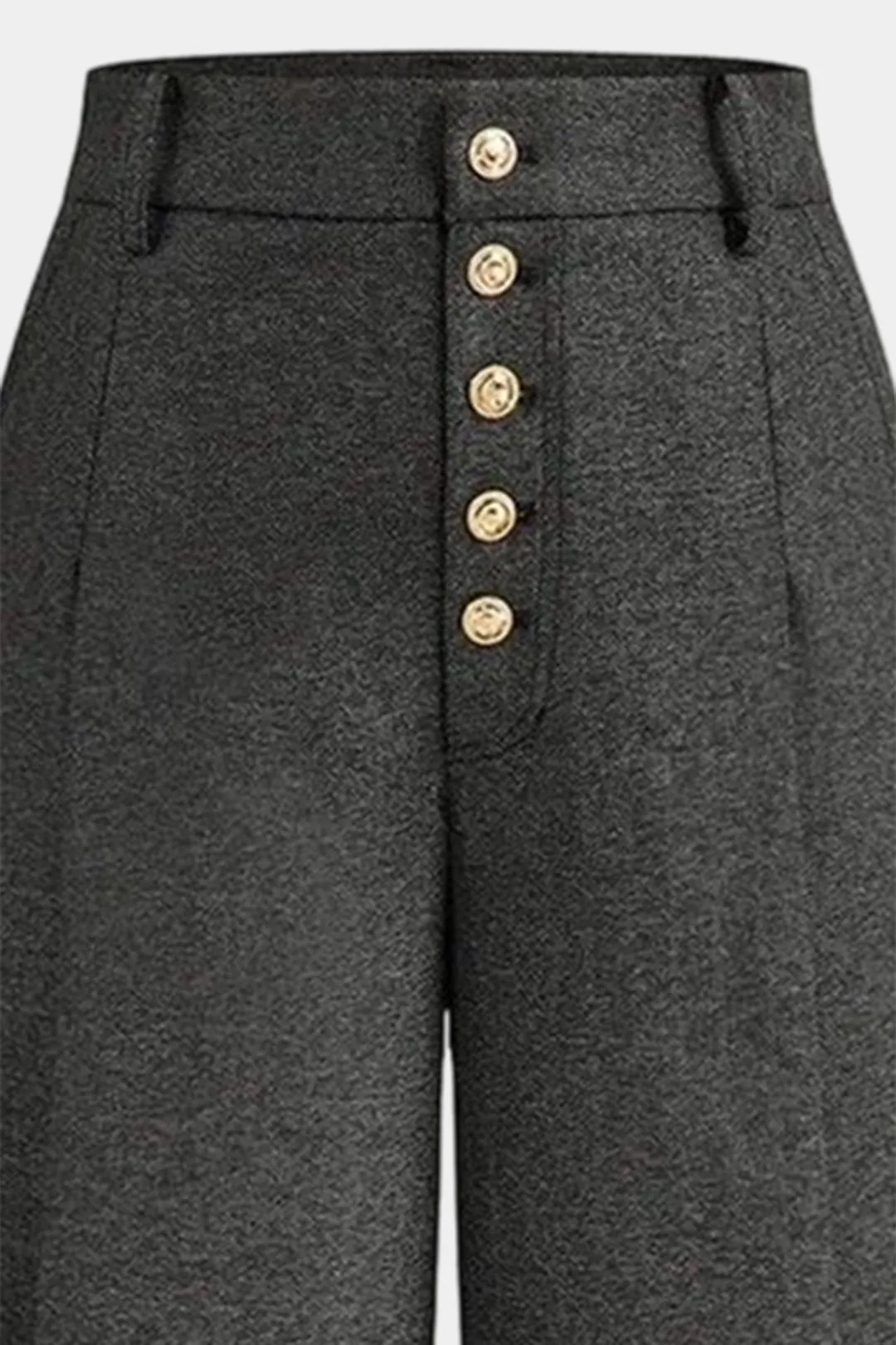 Metallic Button Straight-Leg Pants sold by Micas product image thumbnail 2