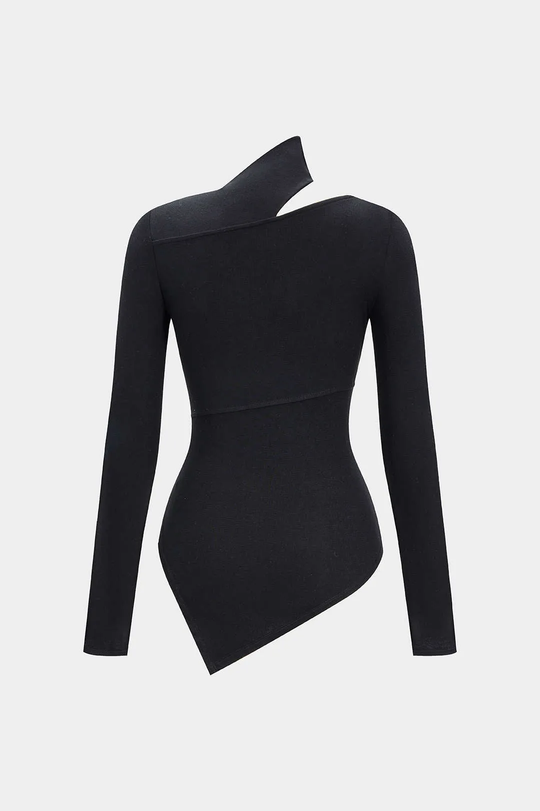 Metallic Ring Asymmetrical Long-Sleeve Top sold by Micas product image thumbnail 2