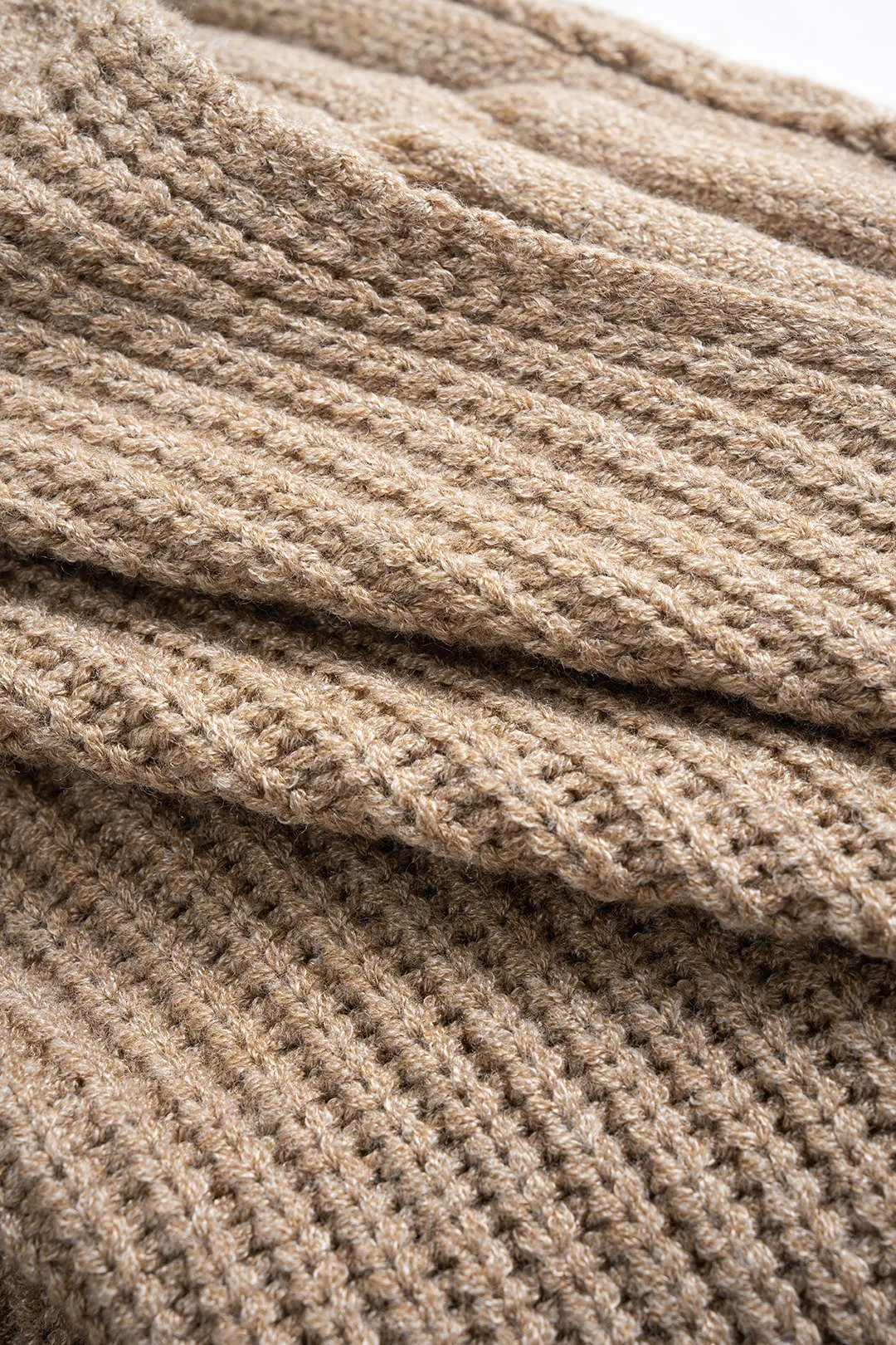 Cable Knit Crossed V-Neck Long-Sleeve Top sold by Micas product image thumbnail 5