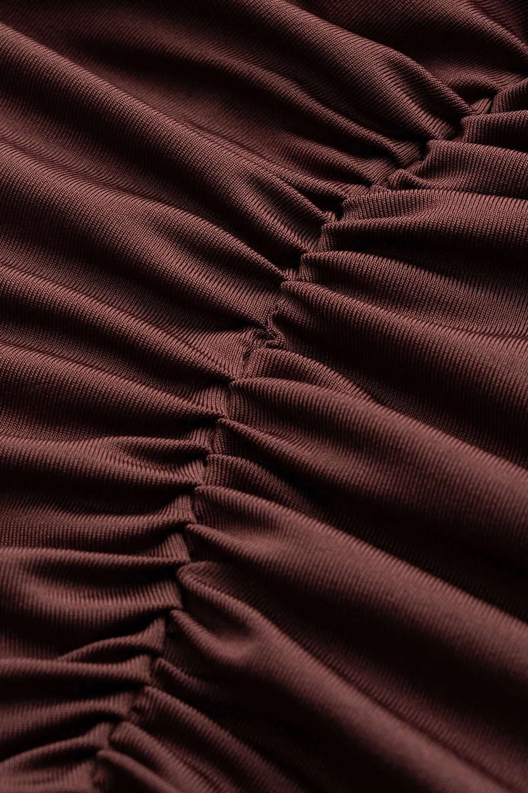 Ruched Asymmetrical Short-Sleeve Midi Dress sold by Micas product image thumbnail 3