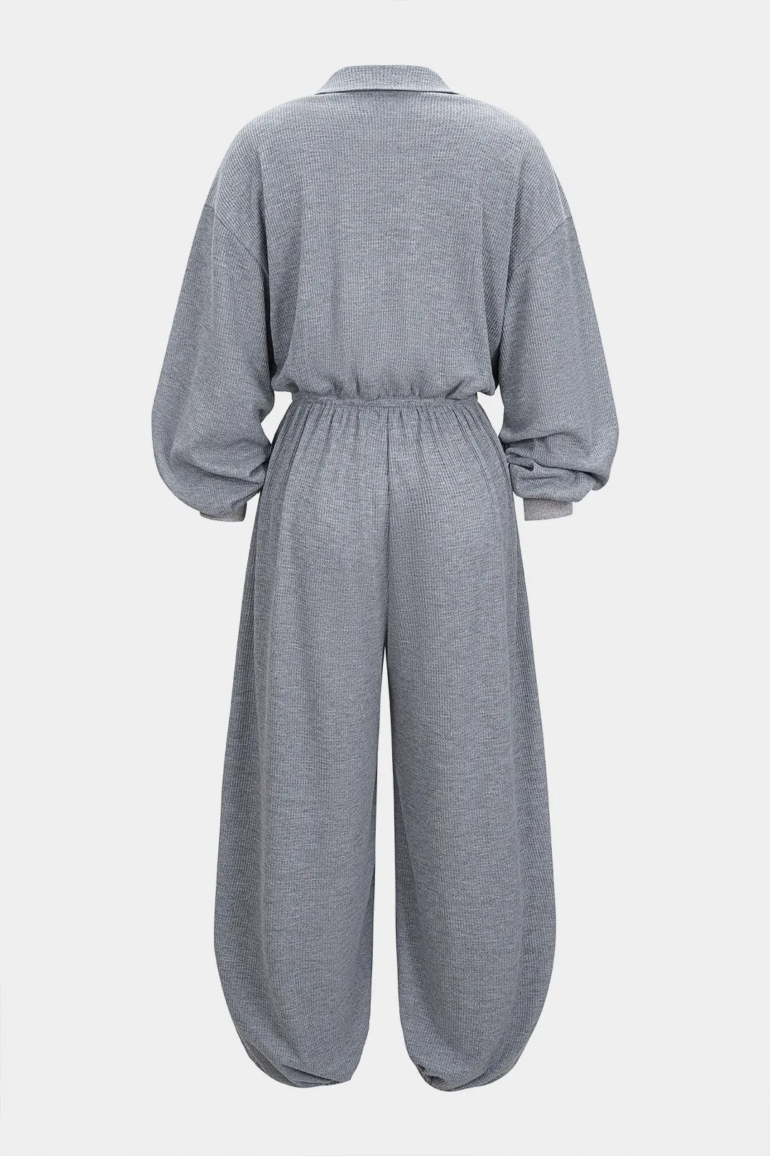 Metallic Button Long Sleeve Jumpsuit sold by Micas product image thumbnail 2