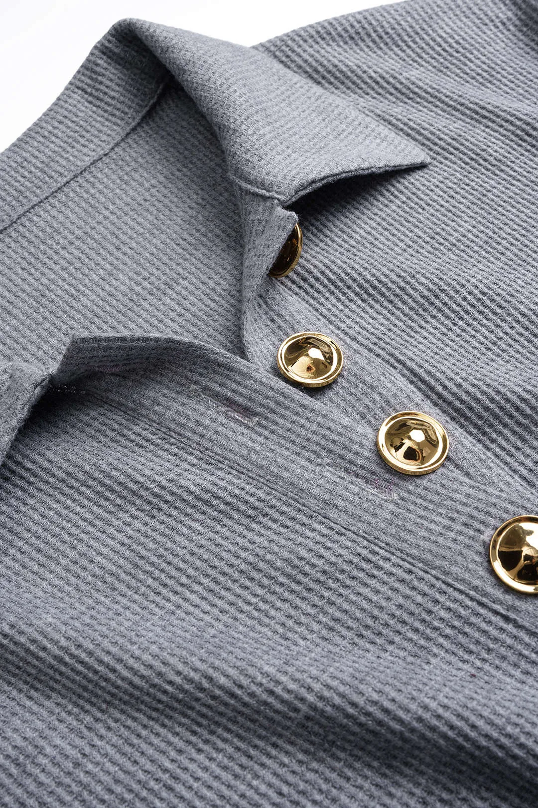 Metallic Button Long Sleeve Jumpsuit sold by Micas product image thumbnail 3