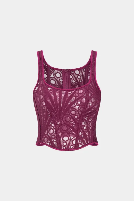 Lace Cut Out Tank Top sold by Micas