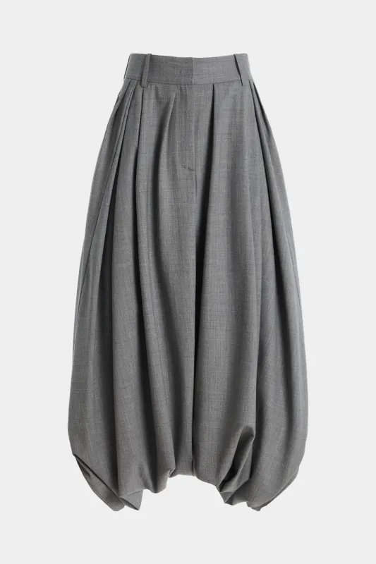 Solid Irregular Ruched Midi Skirt sold by Micas