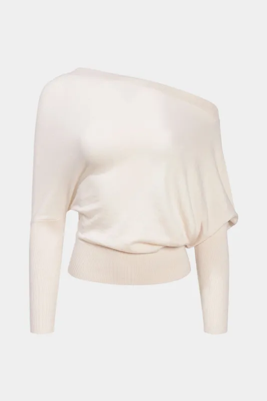 Knit Asymmetrical Long-Sleeve Top sold by Micas