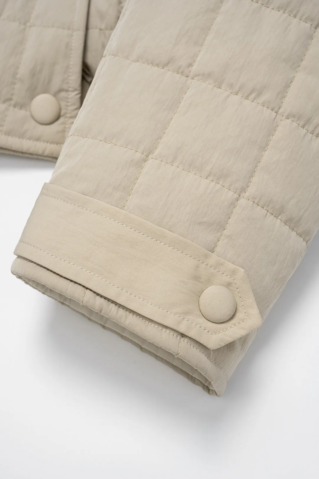 Stitching Detail Shirred Waistband V-Neck Asymmetrical Jacket sold by Micas product image thumbnail 5