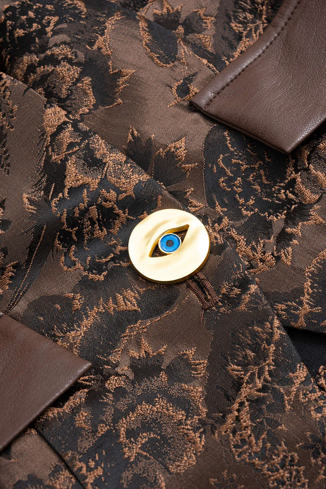 Floral Jacquard Button Fake Pocket Jacket sold by Micas product image thumbnail 4