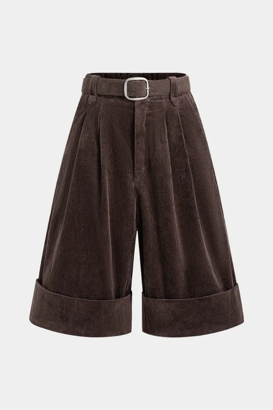 Corduroy Belted Shorts sold by Micas