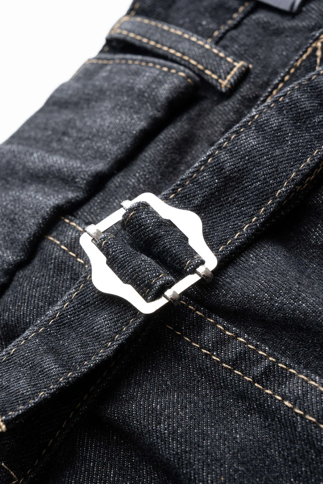 Denim Button Wide Leg Jeans sold by Micas product image thumbnail 4