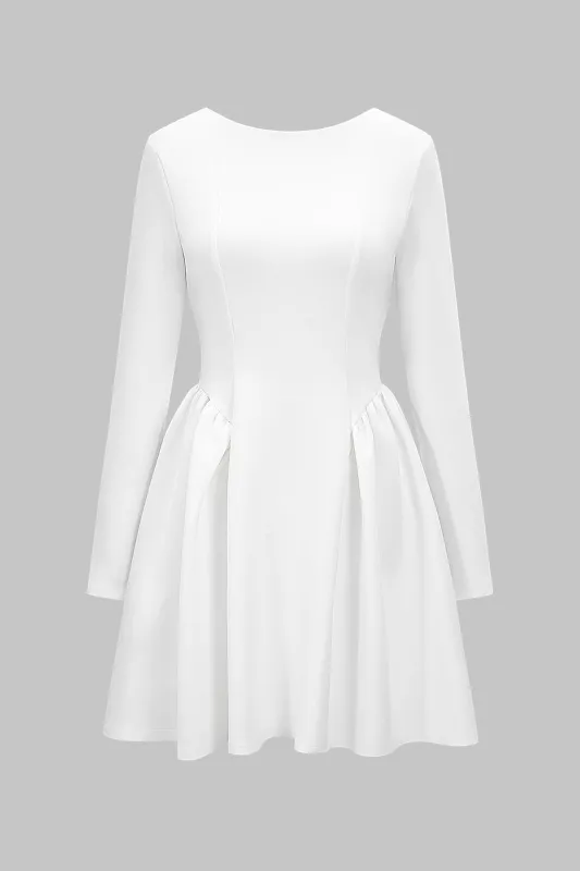 Ruched Backless Long Sleeve Mini Dress sold by Micas