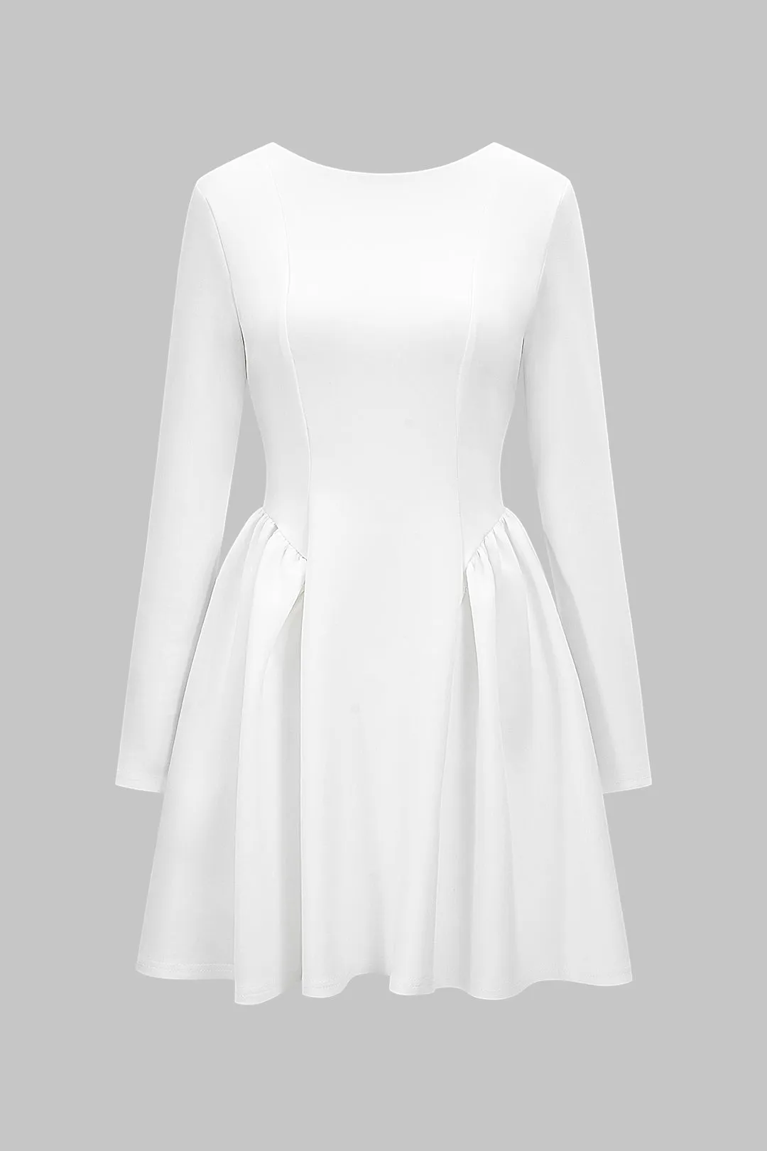 Ruched Backless Long Sleeve Mini Dress sold by Micas