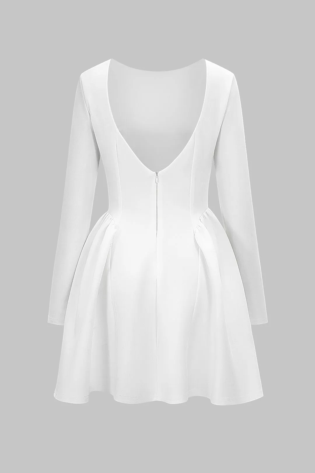 Ruched Backless Long Sleeve Mini Dress sold by Micas product image thumbnail 2