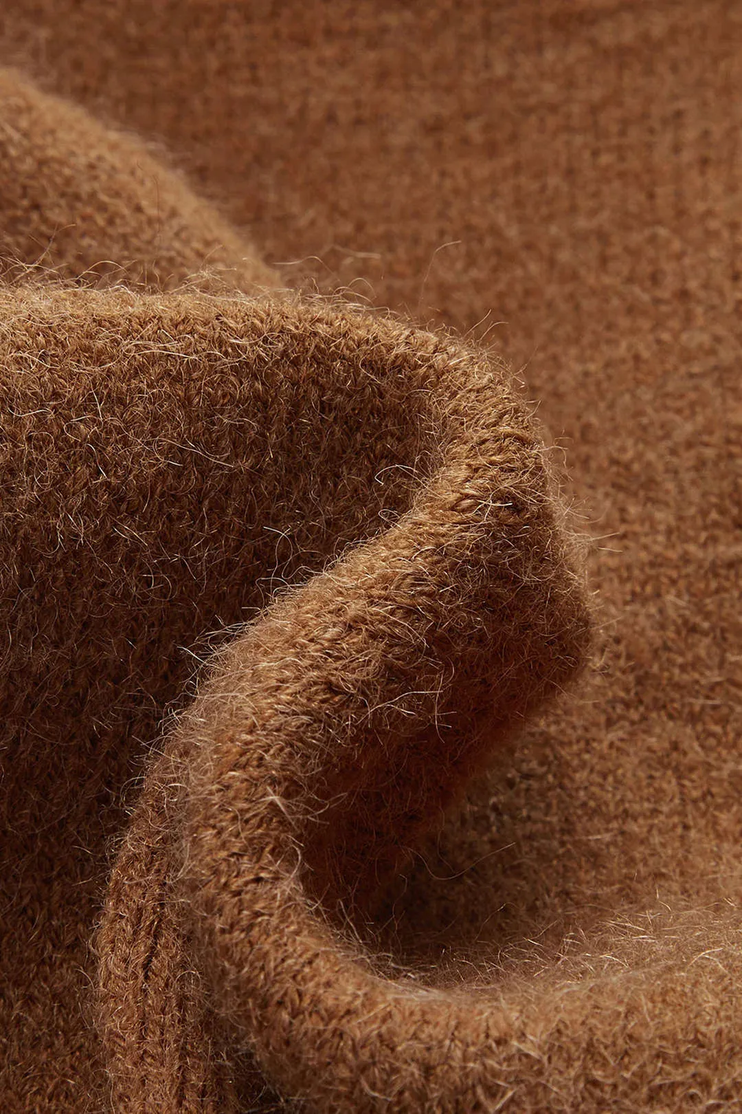 Knit Turtleneck Asymmetrical Long-Sleeve Top sold by Micas product image thumbnail 3