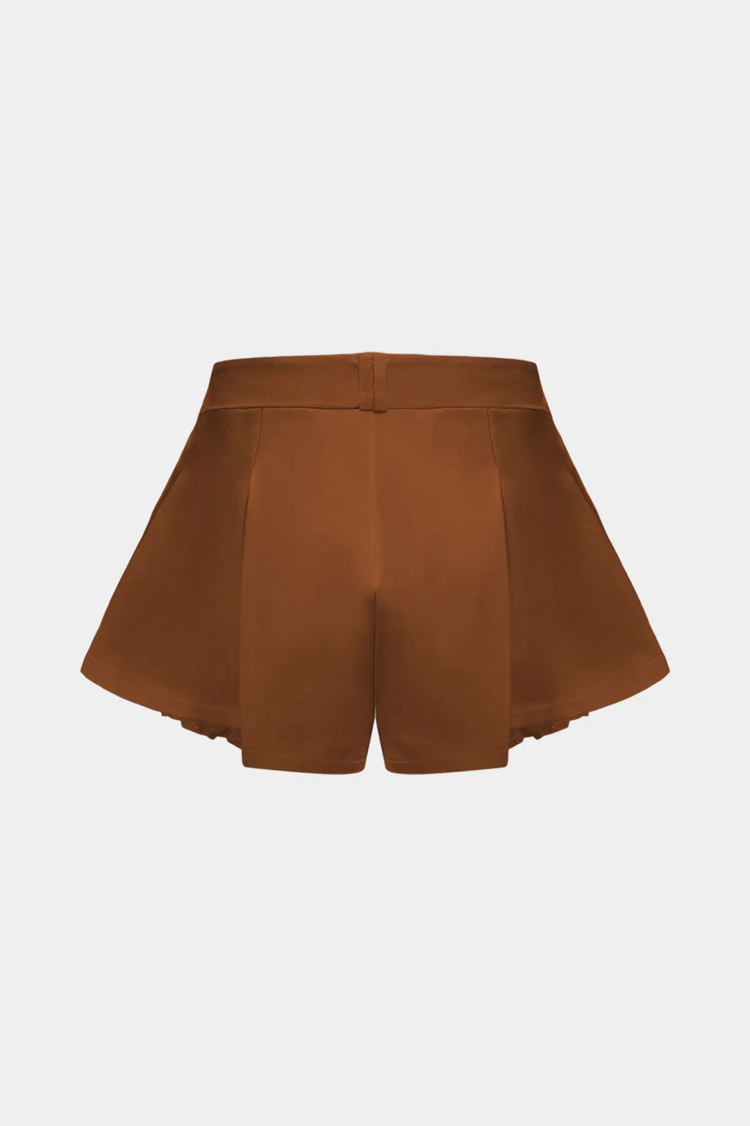 Satin Lace Trim Patchwork Pleated Shorts sold by Micas product image thumbnail 2