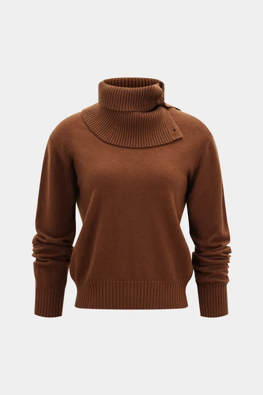 Knit Turtleneck Long-Sleeve Top sold by Micas