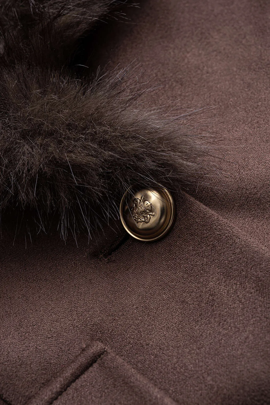 Suede Patchwork Faux Fur Blazer sold by Micas product image thumbnail 3