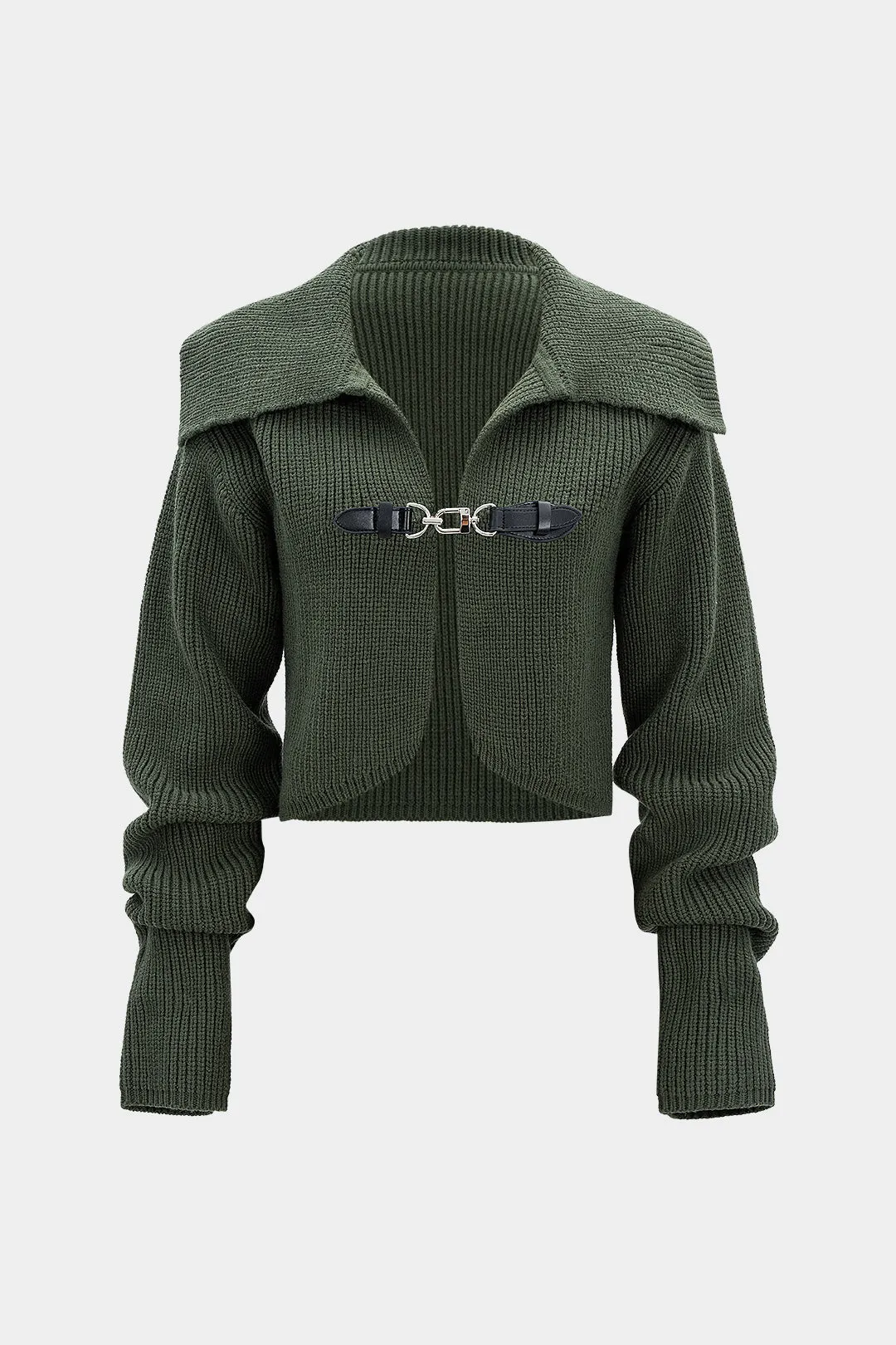 Knit Lapel Belted Cardigan sold by Micas product image thumbnail 4