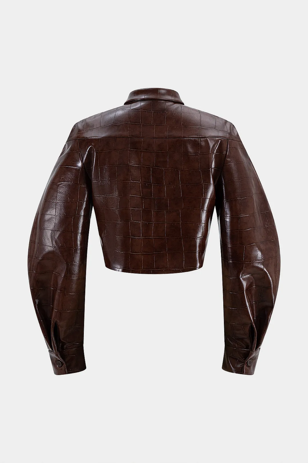 Faux Leather Pocket Cropped Jacket sold by Micas product image thumbnail 2