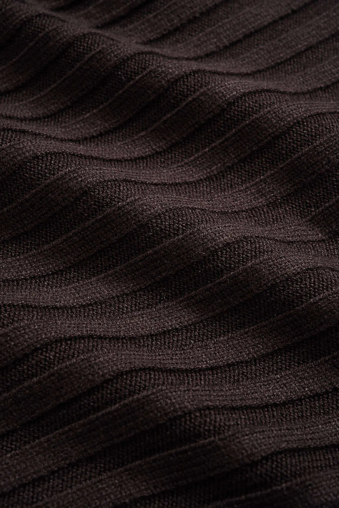 Knit Ribbed Zipper Cardigan sold by Micas product image thumbnail 5