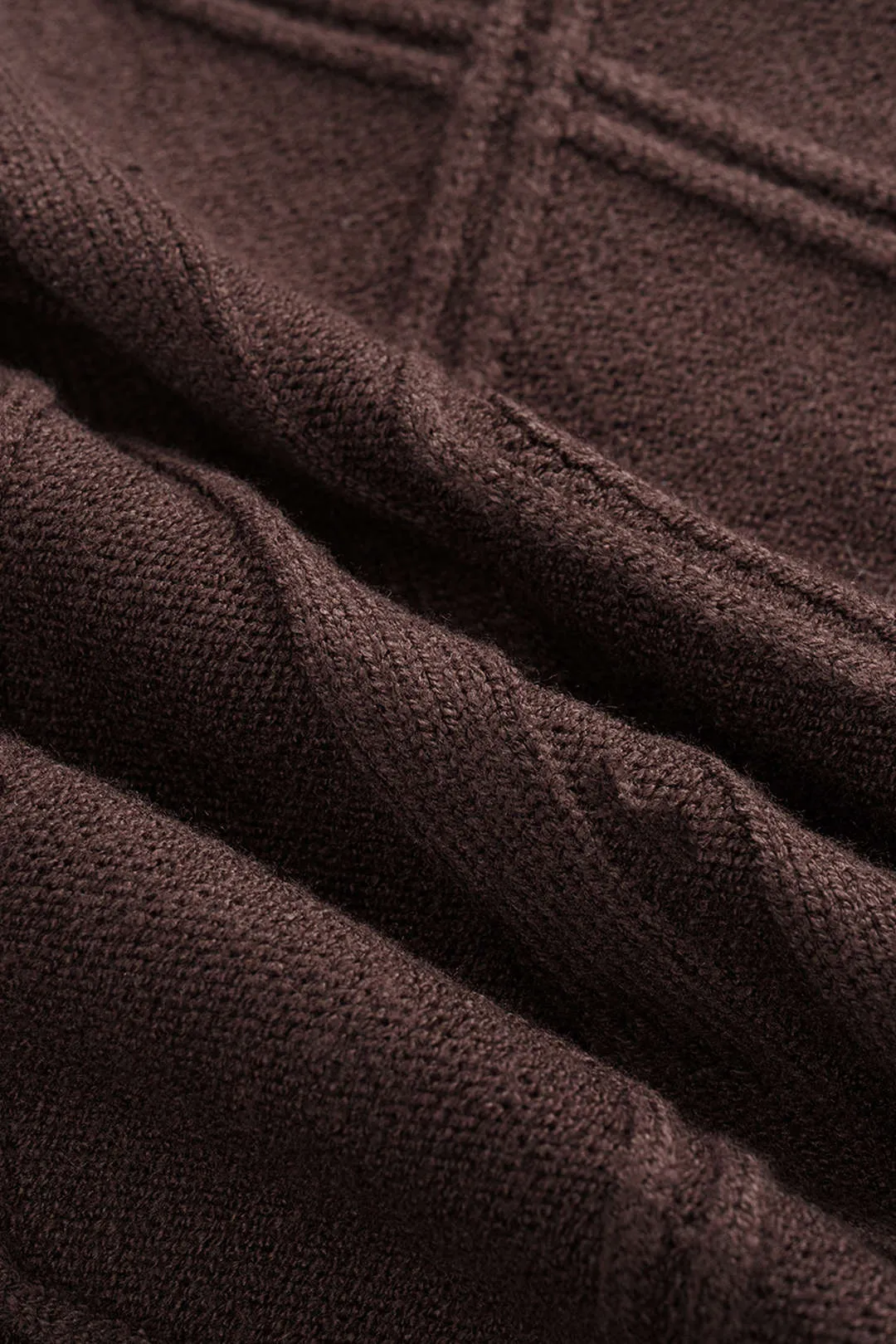 Knit Patchwork Fringe Zipper Cardigan sold by Micas product image thumbnail 4