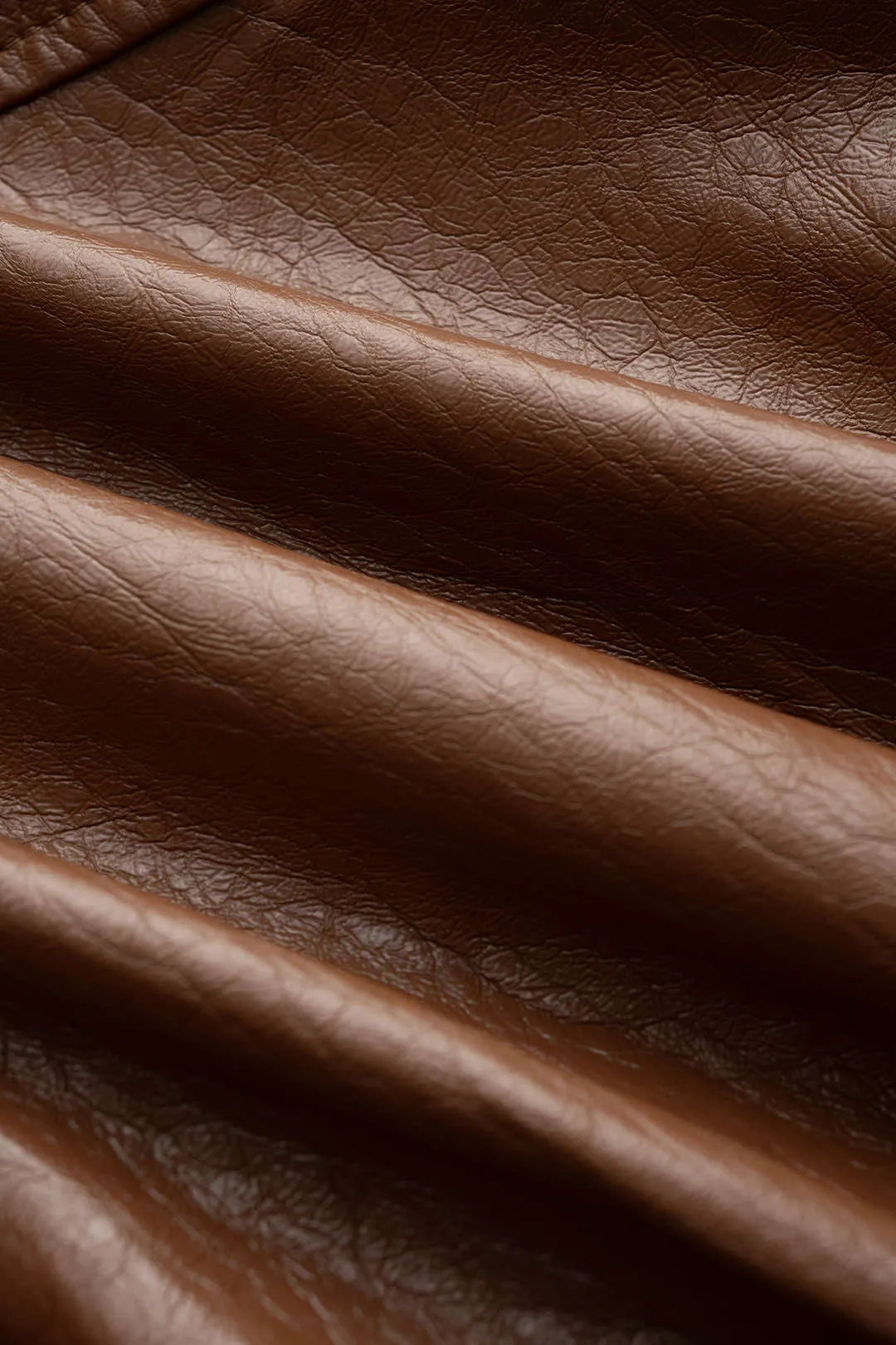 Faux Leather Stand Collar Cropped Jacket sold by Micas product image thumbnail 4