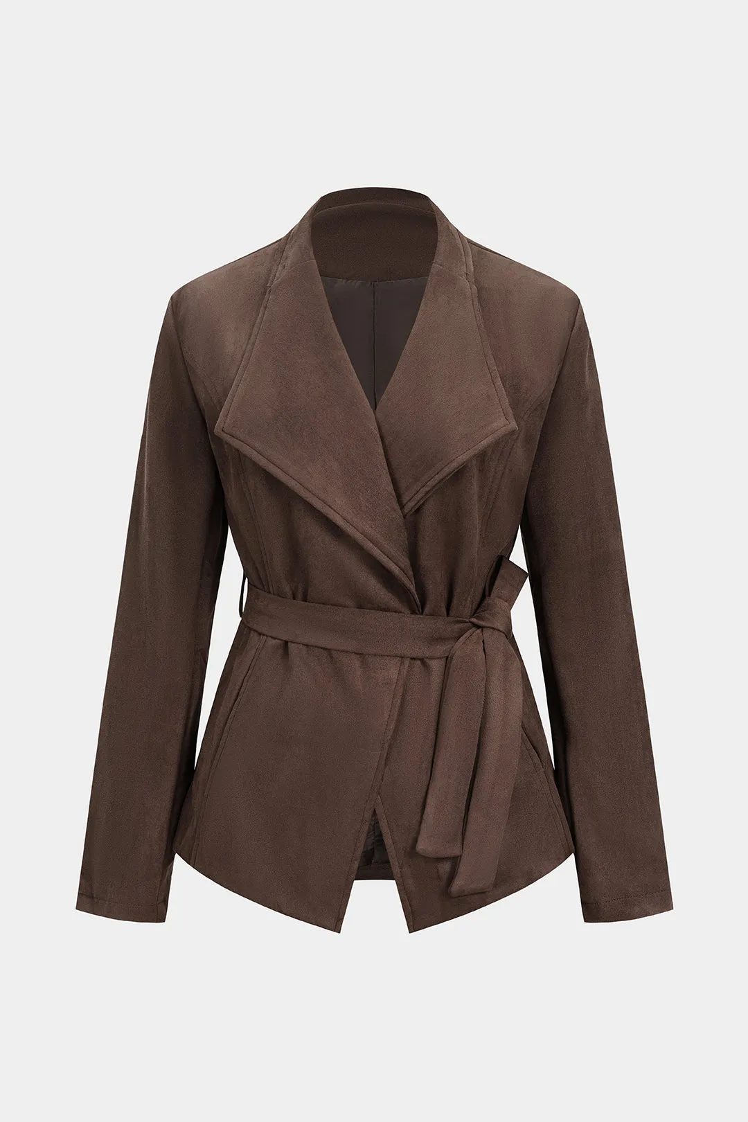Suede Belted Blazer sold by Micas product image thumbnail 5