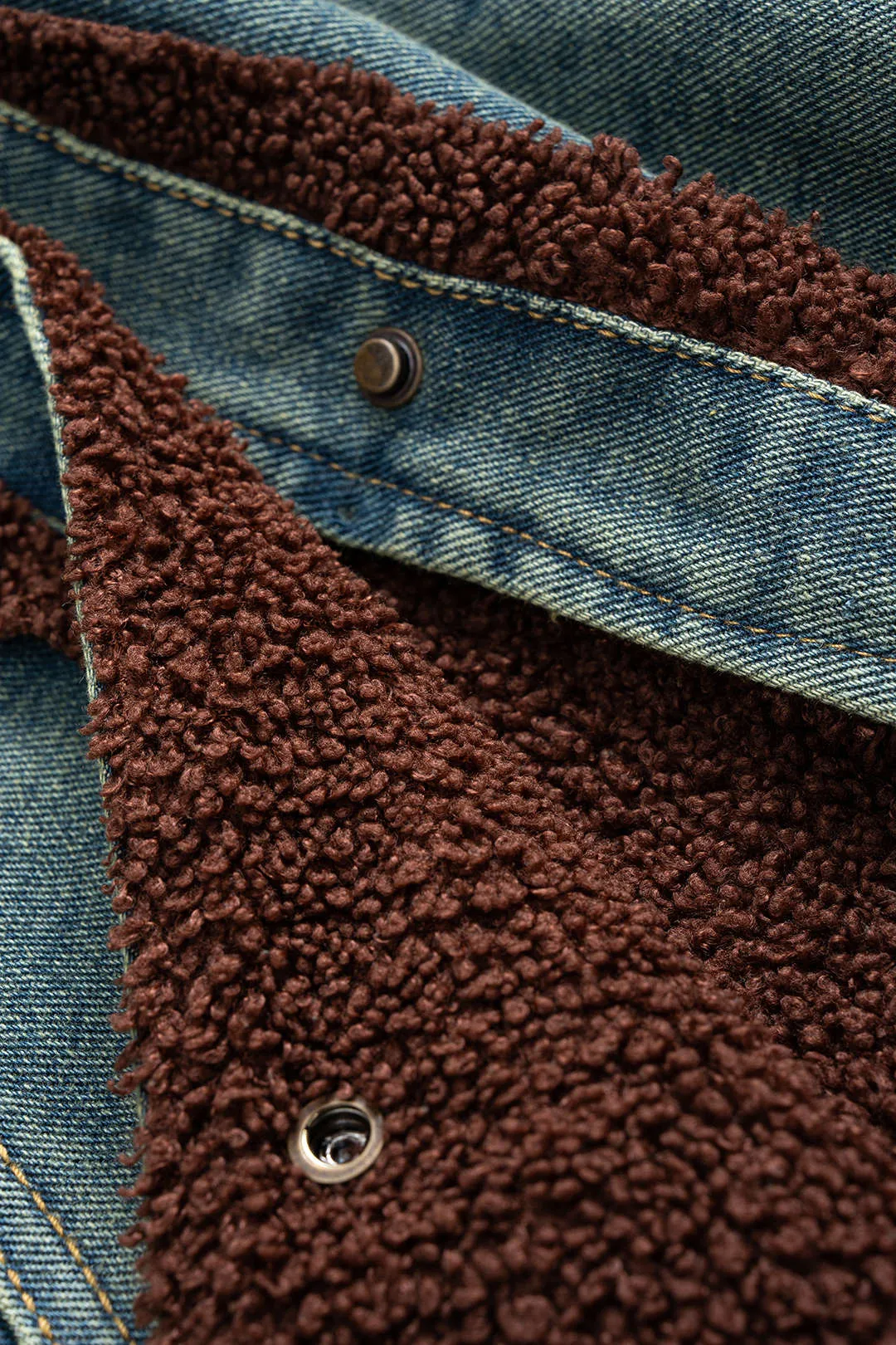 Denim Patchwork Button Fake Pockets Outerwear sold by Micas product image thumbnail 3