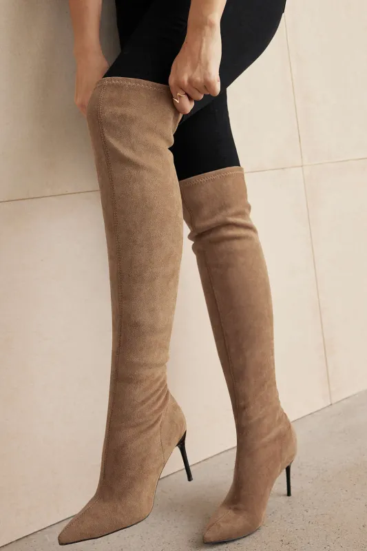 Pointed Over The Knee Boots sold by Micas