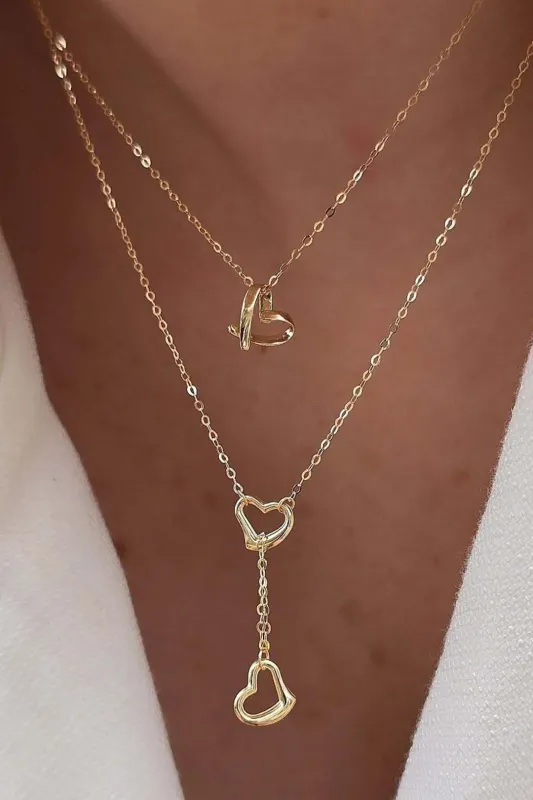 Metal Irregular Heart-Shaped Necklace sold by Micas