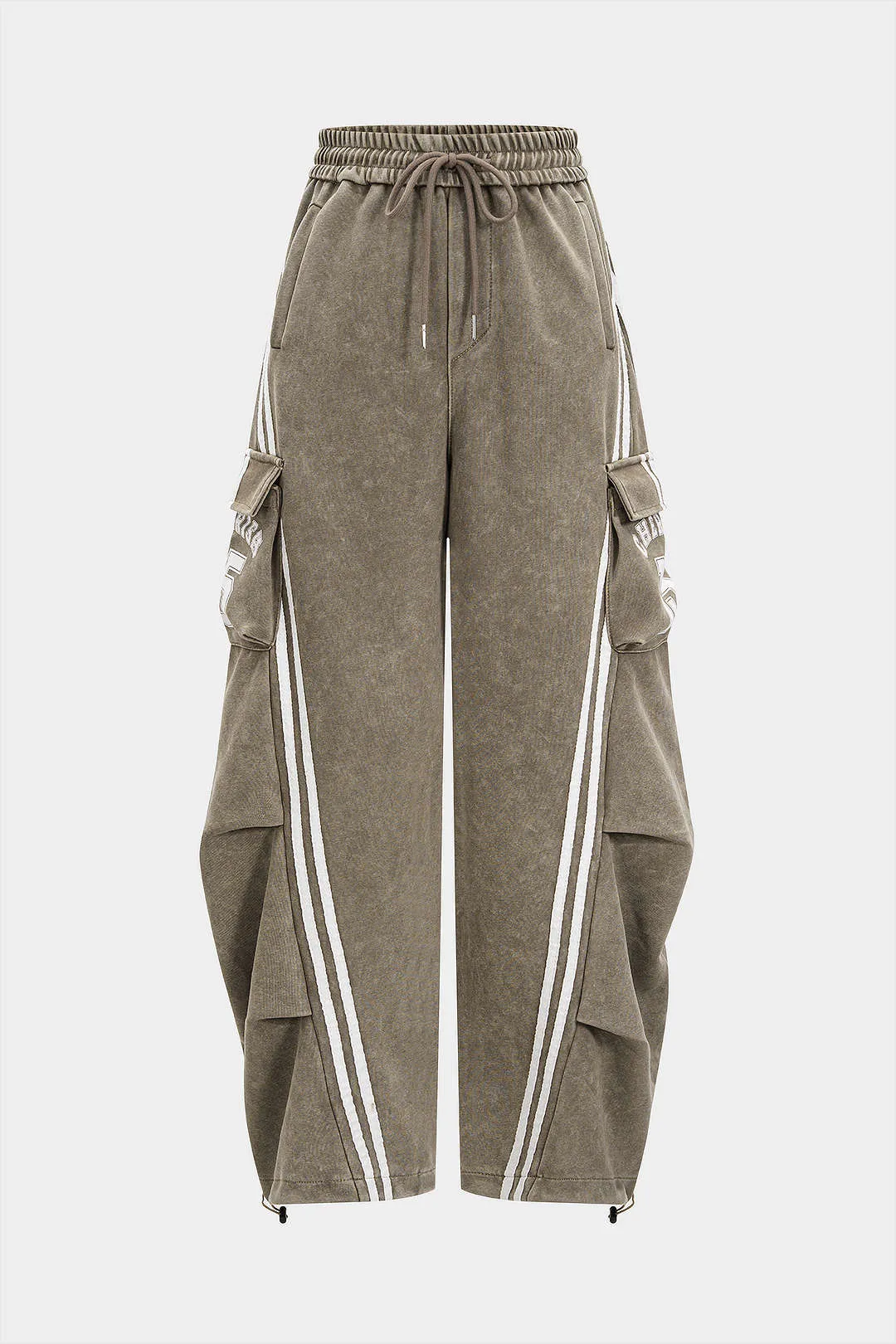 Stripes Letter Print Wide Leg Pants sold by Micas