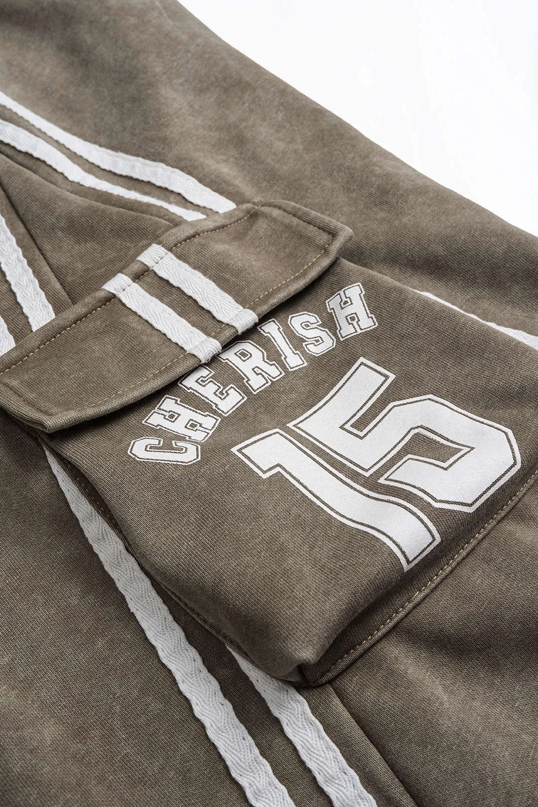 Stripes Letter Print Wide Leg Pants sold by Micas product image thumbnail 4