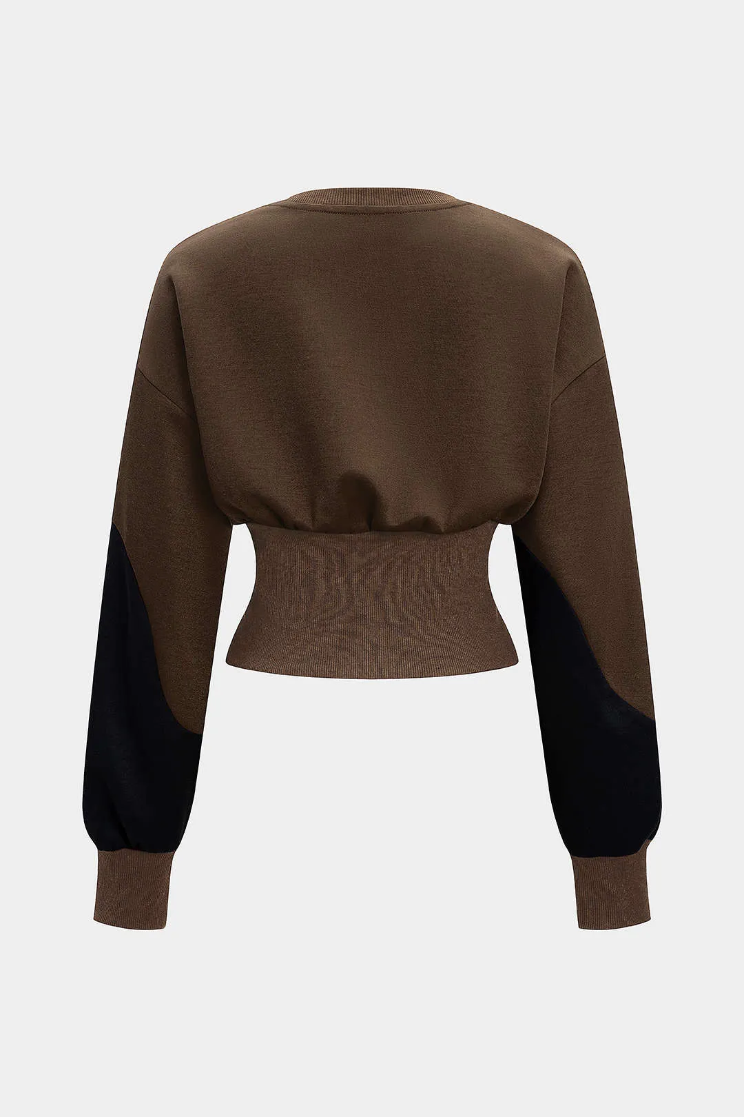 Contrast Asymmetrical Round Neck Sweatshirt sold by Micas product image thumbnail 2