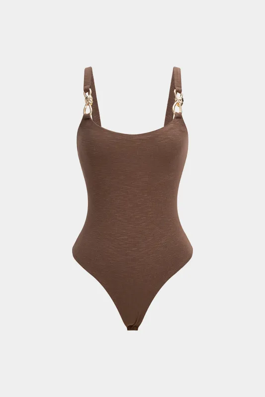 Metallic Chain Slip Sleeveless Bodysuit sold by Micas