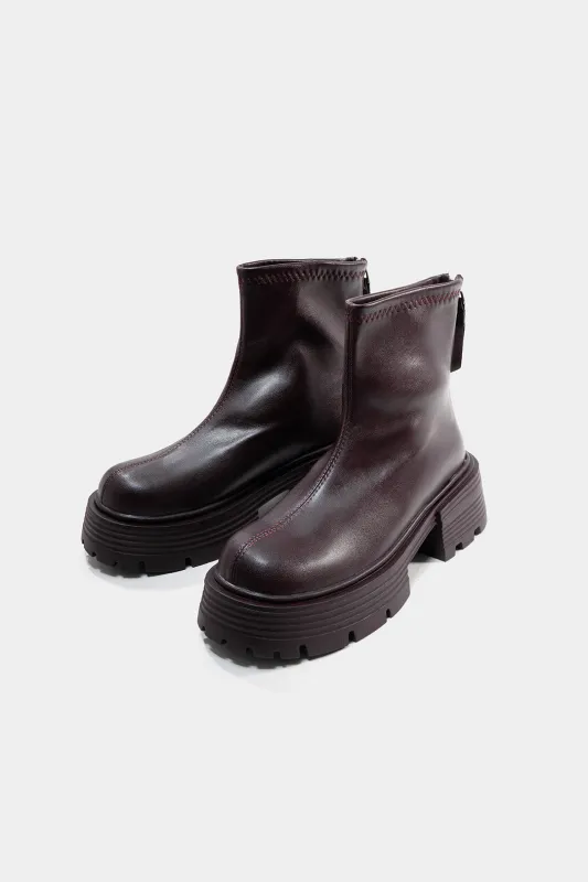 Leather Zipper Ankle Boots sold by Micas