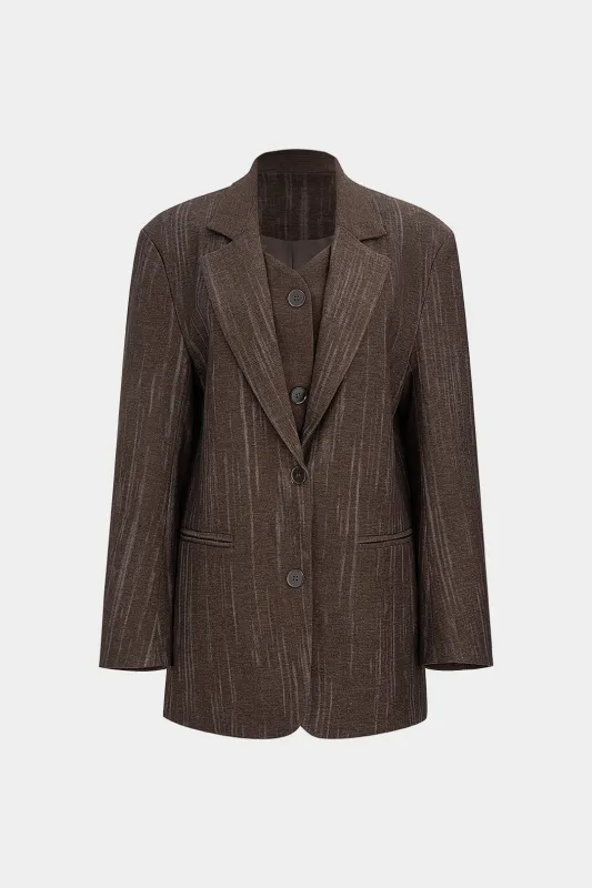 Graphic Print Single-Breasted Blazer sold by Micas