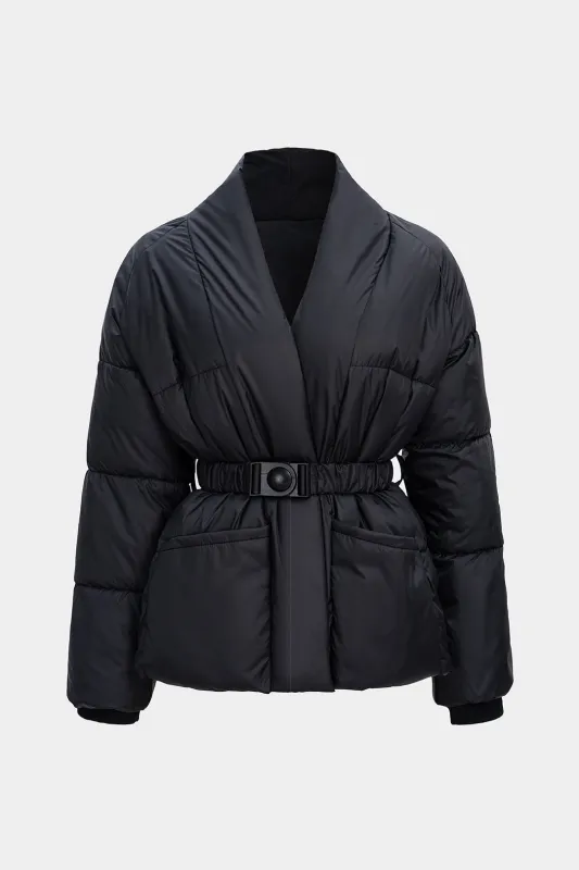 Solid Pocket Belted Puffer sold by Micas
