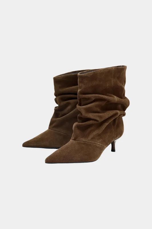 Ruched Pointed Ankle Boots sold by Micas