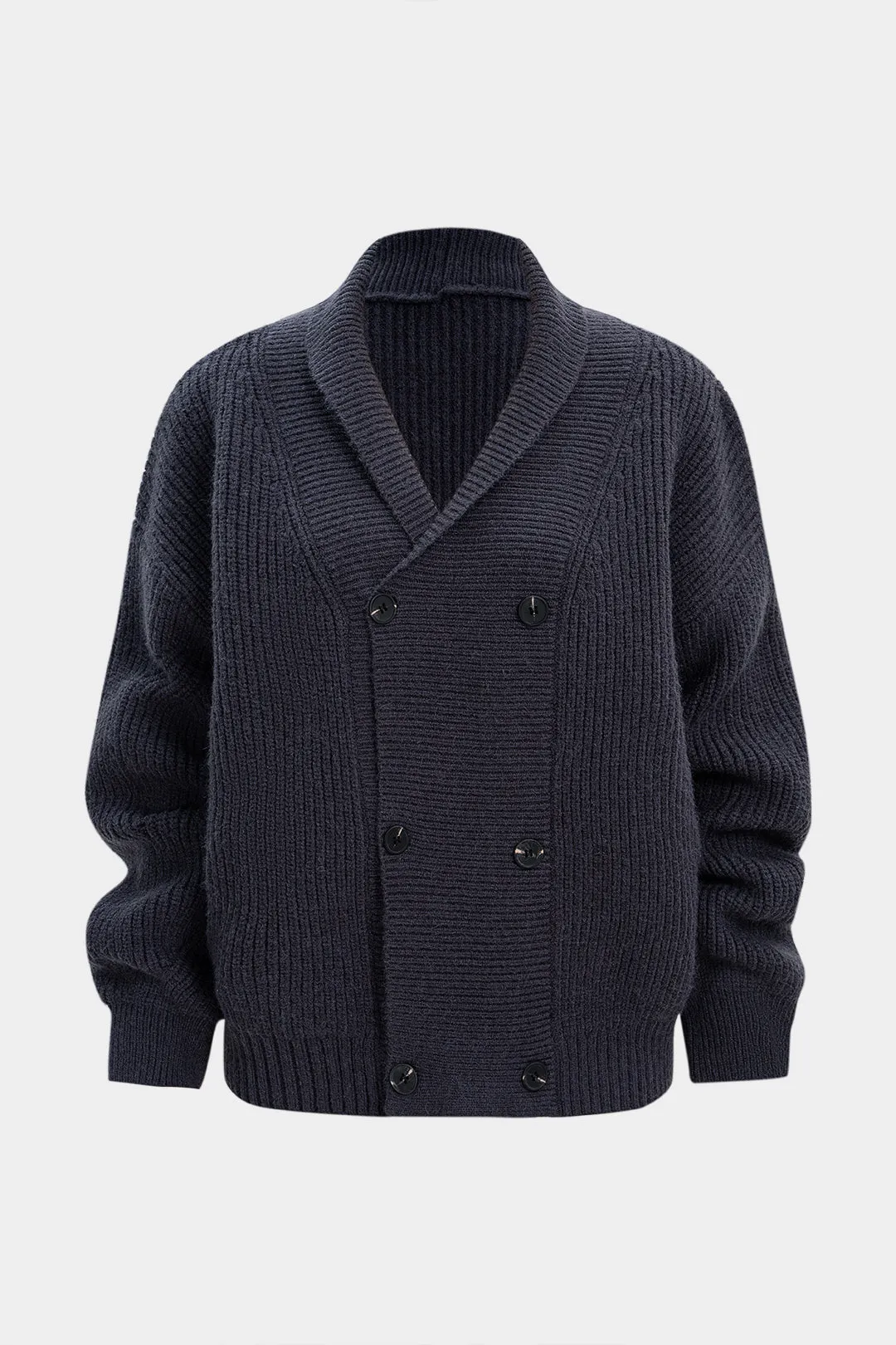 Knit Double-Breasted Cardigan sold by Micas