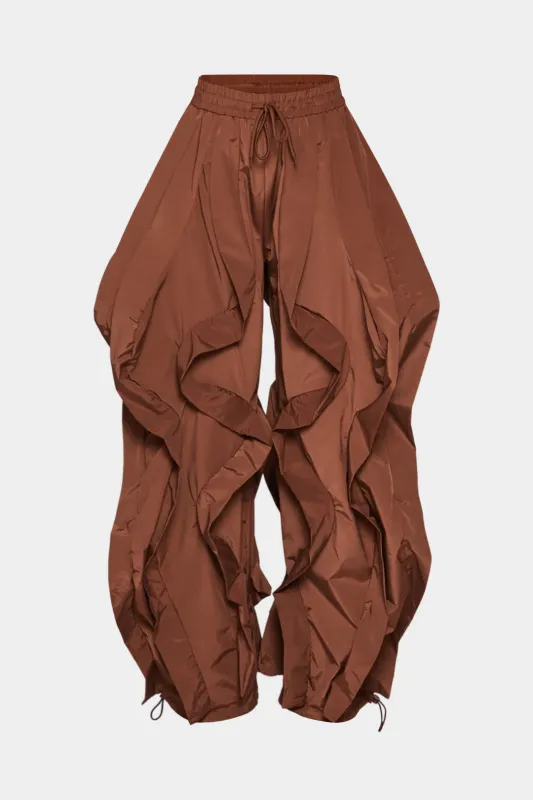 Tie-Up Ruffle Detail Pants sold by Micas