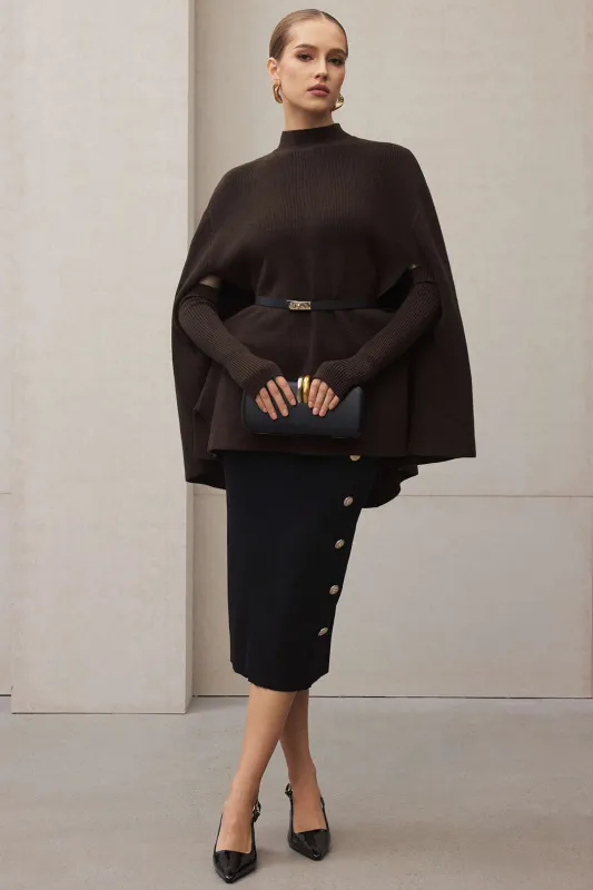 Knit Belted Long-Sleeve Top sold by Micas