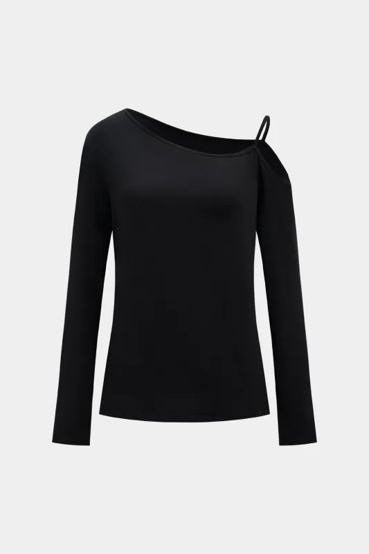 One Shoulder Long Sleeve Sweatshirt sold by Micas