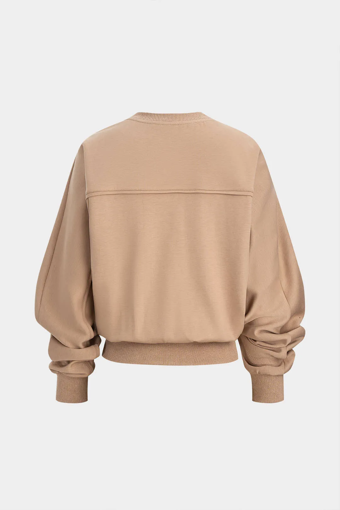 Round Neck Twist Knot Long Sleeve Sweatshirt sold by Micas product image thumbnail 2