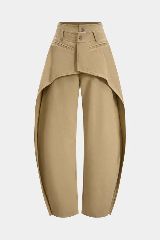 Double Waistband Cut Out Pocket Trousers sold by Micas
