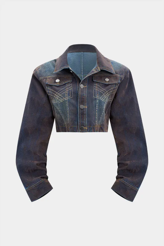 Denim Button Shoulder Pads Outerwear sold by Micas