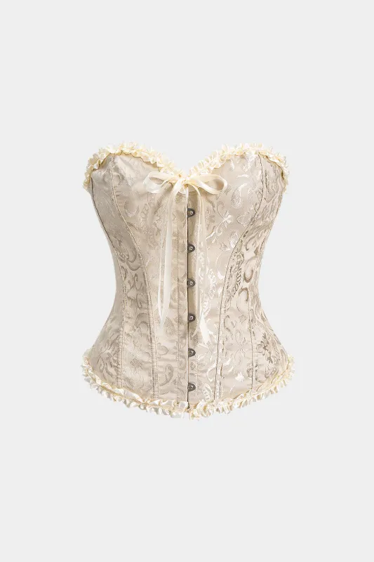 Artistic Print Corset Tie-Back Tube Top sold by Micas