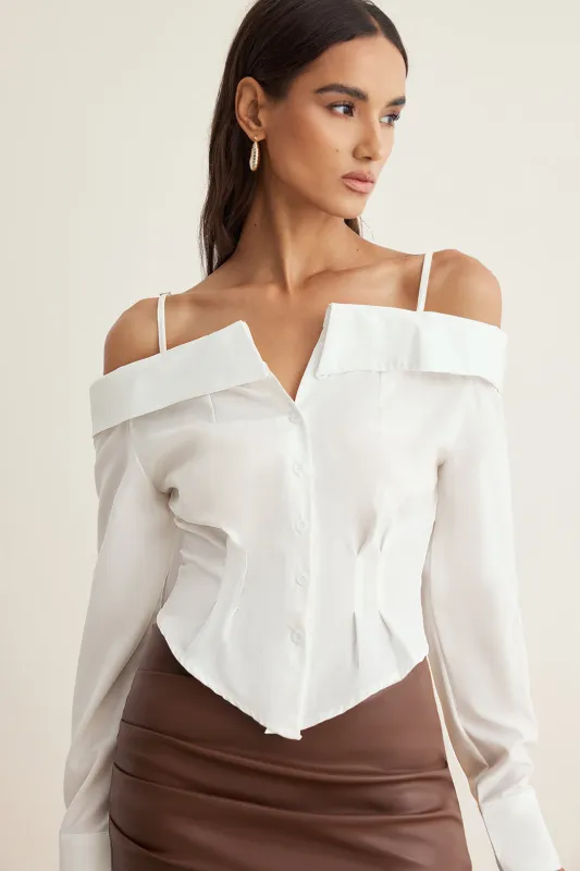 Solid Button Long-Sleeve Shirt sold by Micas